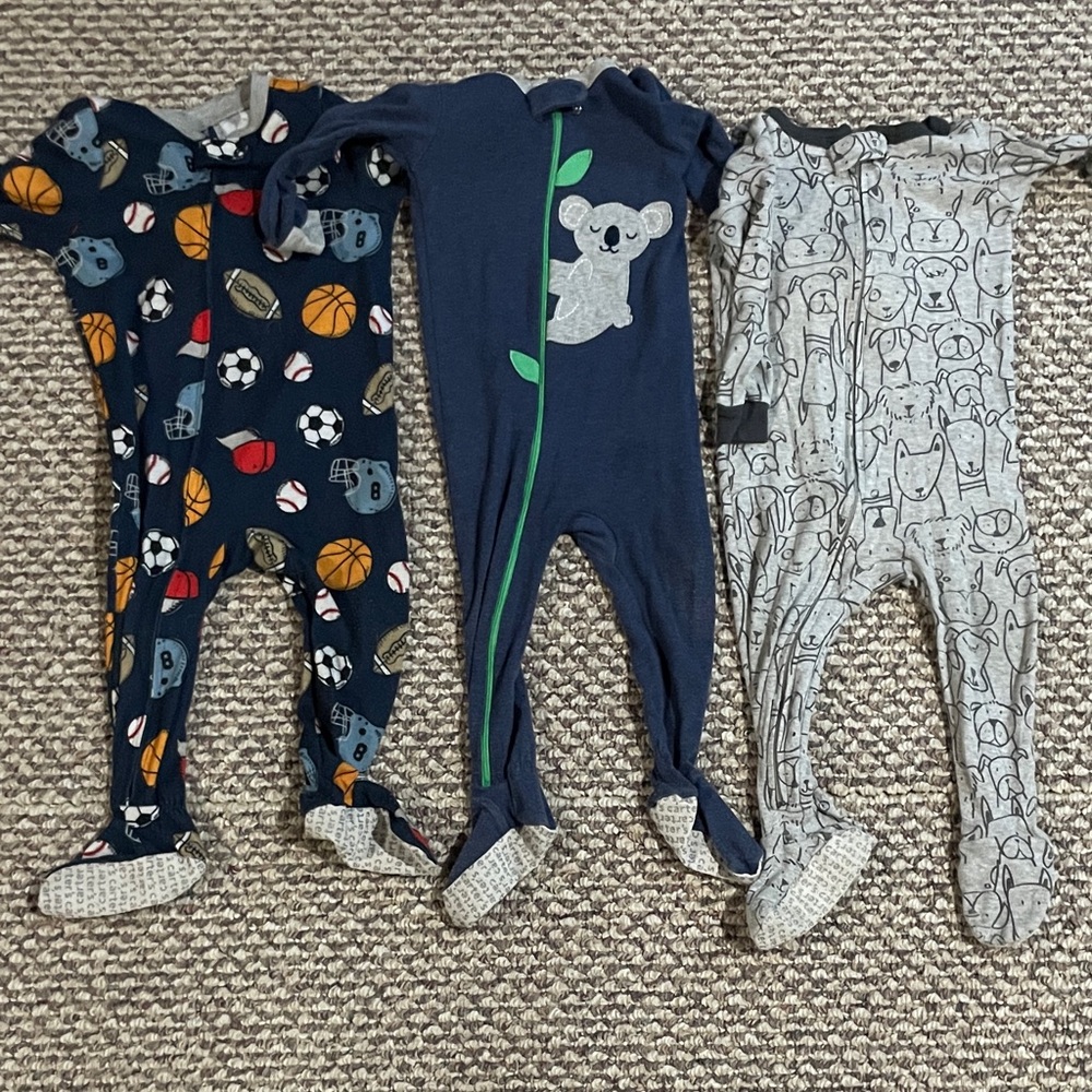 12M One-Piece Footed Pajamas